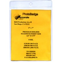 Vinyl Top Load 5" x 7" Program Holder - 100 pack